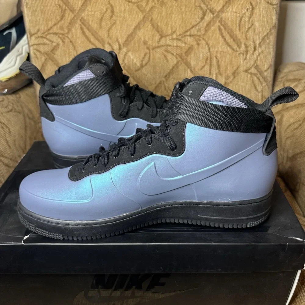 Nike Air Force 1 Foamposite Cup Light Carbon Men's 11.5 Super Clean!‎